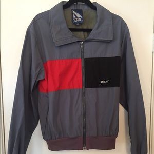 Retro color block windbreaker